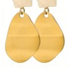 PVD 14K Gold & High Polish 316 Stainless Steel & Double-Drop Earrings with Zircon