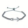 316L Stainless Steel Anchor Adjustable Bracelet - 26cm Slider Chain, 10.5g Jewelry