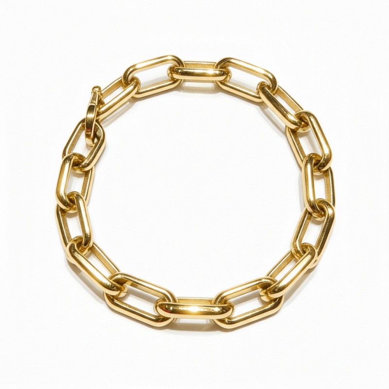 316L Stainless Steel Link Chain Bracelet – 22×10mm, Durable 30g