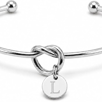 LemonRose Initial Bracelets for Women - Dainty Tie the Knot Letter A-Z 14K Gold Plated for Women Gold Cuff Bracelet for Womens Jewelry Personalized Bridesmaid Proposal Gifts