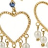 High Polish & PVD 14k Gold Elegant 316 Stainless Steel Heart Drop Earrings