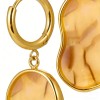 High Polish & PVD 18k Gold 316 Stainless Steel & Cellulose Acetate Drop Earrings