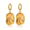 High Polish & PVD 18k Gold 316 Stainless Steel & Cellulose Acetate Drop Earrings