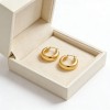 High Polish & PVD 18k Gold 316 Stainless Steel Chunky Hoop Earring