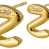 High Polish & PVD 18k Gold 316 Stainless Steel Snake Zircon Stud Earrings