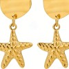High Polish & PVD 18k Gold Luxurious 316 Stainless Steel Star Charm Dangle Earrings for Women Fashion