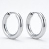 High Polish 316 Stainless Steel & Hoop Earrings