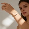 PVD 14k Gold Stainless Steel Pearl Bracelet - 17cm Adjustable Chain, 3.2g Freshwater Pearl Jewelry