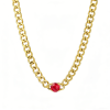 Gold-Plated 316L Stainless Steel Chain Necklace–48+5cm Adjustable Length, 8.0mm Width, 44.1g
