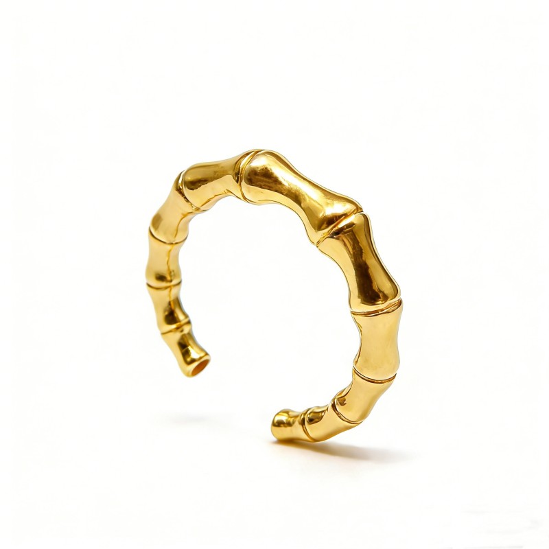 High Polish PVD 18K Gold 316L Stainless Steel &Adjustable Design Ring