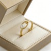 High Polish PVD 14K Gold 316L Stainless Steel & Double-Band Freshwater Pearl Ring