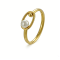 High Polish PVD 14K Gold 316L Stainless Steel & Double-Band Freshwater Pearl Ring