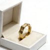 High Polish PVD 18K Gold 316L Stainless Steel &Twisted Texture Ring