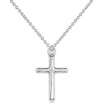 LemonRose Cross Necklace for Women, Dainty 14K Gold Plated Cross Pendant Necklace Women's Small Simple Cross Necklaces Religious Charm Jewelry Gifts