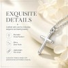 LemonRose Cross Necklace for Women, Dainty 14K Gold Plated Cross Pendant Necklace Women's Small Simple Cross Necklaces Religious Charm Jewelry Gifts