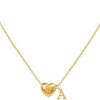LemonRose Initial Necklaces for Women Dainty Gold/Silver Heart Letter A-Z Pendant Necklace Trendy Jewelry Heart Necklaces for Women Personalized Gift for Birthday Anniversary Graduation