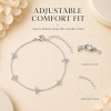 LemonRose Bracelets for Women 14K Gold Plated Stainless Steel Durable Break-Resistant Dainty Clover Bracelet Cubic Zirconia Trendy Jewelry Gifts for Everyday Stacking Beach