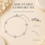 LemonRose Bracelets for Women 14K Gold Plated Stainless Steel Durable Break-Resistant Dainty Clover Bracelet Cubic Zirconia Trendy Jewelry Gifts for Everyday Stacking Beach