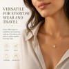 LemonRose 14K Gold Plated Star Necklace for Women - Non-Tarnish Stainless Steel Base Hypoallergenic Cubic Zirconia Pendant Jewelry for Everyday Wear and Travel - 16.5"+2" Extender