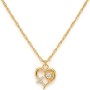 LemonRose Cross Necklace for Women 14K Gold Plated Heart Pendant 18 Inch | Stainless Steel, Hypoallergenic, Fade Resistant, Everyday Choker Jewelry Gift For Women, 16-18 Inch Adjustable