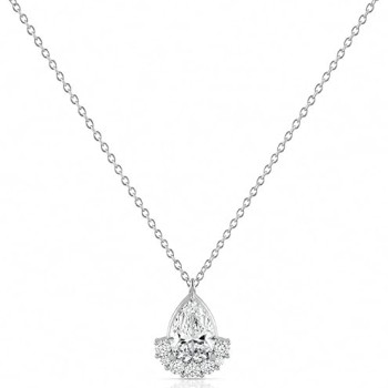 LemonRose necklace for women Elegant Dainty Teardrop Pendant cubic zirconia necklace Gold/Silver necklaces for women trendy Everyday Wear & Gift for Birthday Anniversary