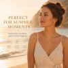 LemonRose Gold Starfish Necklace for Women 14k Gold Plated Dainty Pearl Pendant Necklace Trendy Summer Beach Jewelry Ocean Lover Birthday Gifts for Women