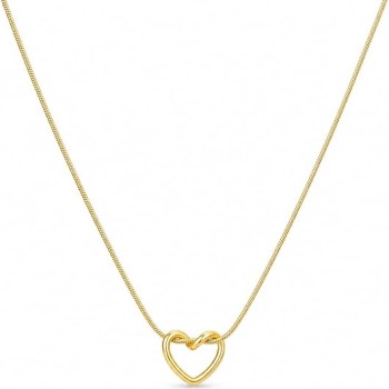 LemonRose Dainty Gold Heart Necklace for Women 14k Gold Plated Heart Pendant Choker Necklaces Small Gold Love Open Heart Chain Necklace for Women Simple Gold Necklace for Women Trendy Jewelry Gifts
