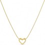 LemonRose Dainty Gold Heart Necklace for Women 14k Gold Plated Heart Pendant Choker Necklaces Small Gold Love Open Heart Chain Necklace for Women Simple Gold Necklace for Women Trendy Jewelry Gifts