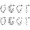 LemonRose Hoop Earrings for Women, Hypoallergenic Gold/Silver Hoops Stacks for Multiple Piercings, Dainty Cute Mini Lightweight Cartilage Studs Trendy Jewelry Gift