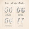 LemonRose Hoop Earrings for Women, Hypoallergenic Gold/Silver Hoops Stacks for Multiple Piercings, Dainty Cute Mini Lightweight Cartilage Studs Trendy Jewelry Gift