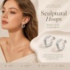 LemonRose Hoop Earrings for Women, Hypoallergenic Gold/Silver Hoops Stacks for Multiple Piercings, Dainty Cute Mini Lightweight Cartilage Studs Trendy Jewelry Gift
